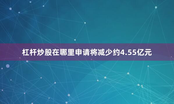 杠杆炒股在哪里申请将减少约4.55亿元
