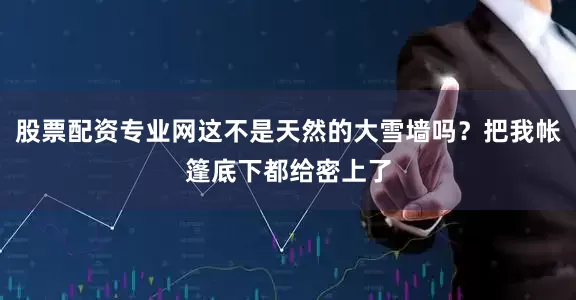 股票配资专业网这不是天然的大雪墙吗？把我帐篷底下都给密上了